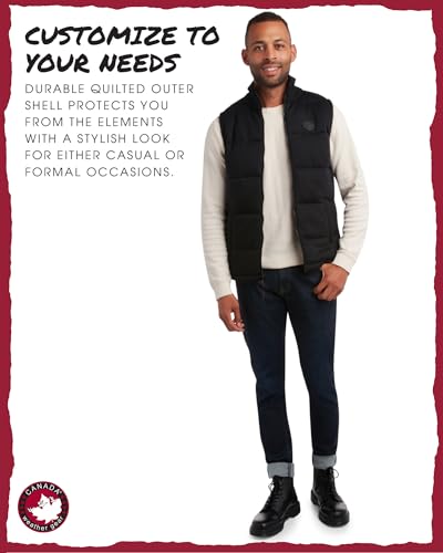 CANADA WEATHER GEAR Men's Vest - Cozy Full Zip Up Puffer Sweater Vest for Men - Men's Casual Vest (M-XXL)4