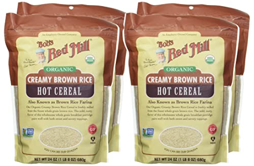 Image of Bob's Red Mill Organic Brown Rice Hot Cereal, 24oz (Pack of 4) - Non GMO, Whole Grain, Vegan, Kosher