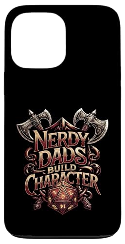 Nerdy Dads Build Character Funny RPG Dice Tabletop Gamer �X�}�z�P�[�X iPhone 13 Pro Max �p