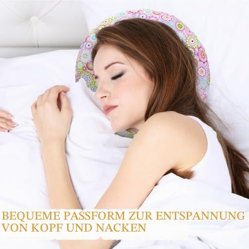 Elitecran Donut-Kissen mit Loch, Piercing-Kissen für Seitenschläfer, Piercing Kissen Ohrkissen Rundes, Donut Kissen Gegen Ohrenschmerzen, Rundes Baumwoll-Piercing-Kissen