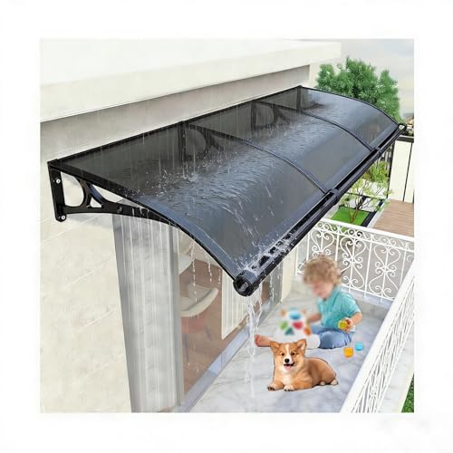 Toldo para patio con canalón que evita goteras y nieve en porche 2