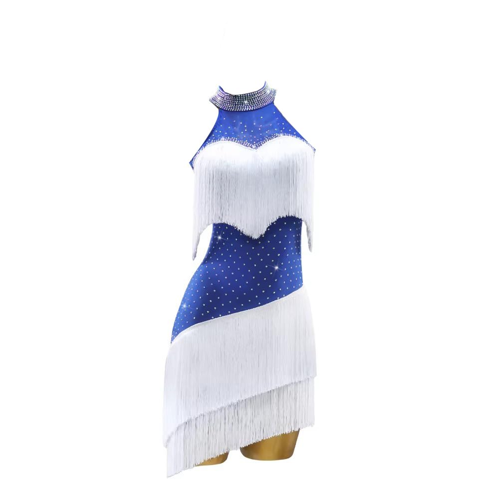 Abito da Ballo Latino Americano Abiti da Ballo con Frange per Bambini Costume da Competizione per Samba Abbigliamento da Tango Professionale da Donna Abbigliamento Cha Cha