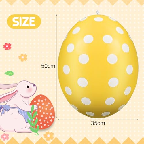3 Stück,Aufblasbare Ostereier,Riesige Bunte Ostereier,Aufblasbare Ostereier Ornamente,für drinnen und