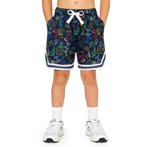 Cozople Boys Stretch Mesh Shorts with Elatic Waist Adjustable Drawstring
