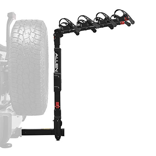 Allen Sports Premier Locking Quick Release 4-Bike Carrier For 2 Inch Hitch On Vehicles With Spare Tire, Model 400Qr, Black #TOP3