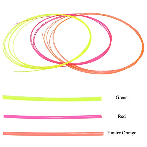 Akepo Fiber Optic Sight Replacement Rod For Gun Bow Sight Fluorescence Fiber Optic Sights Rod High Brightness Glow Stick Green/Red/Hunter Orange【Φ 0.060"/1.5Mm*L 7.87"/20Cm】 #TOP1