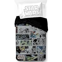Jay Franco Star Wars Comic - Juego de funda nórdica para cama