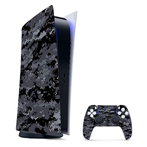 MightySkins Gaming Skin for PS5 / PlayStation 5 Digital Edition Bundle - Digital Camo | Protective Viny wrap | Easy to Apply and Change Styles | Made in The USA by MIGHTY SKINS - Used condition - US$19.00