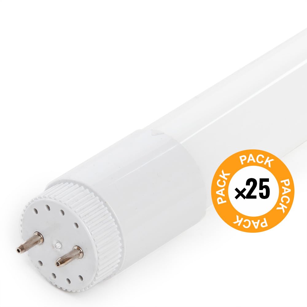 Paket 25 Rohre LED T8 18W 1.800Lm 6000ºK Glas 120Cm 30.000H [LM-LM1063-CW] | Greenice