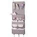 Over The Door Organizer Closet Bathroom Organizer and Storage Baby Nursery Hanging Storage Large Pockets Wide Organzier Washable Oxford Fabric Metal Hooks Wall Mount Rack for Diaper,Cloth,Toys(Grey)