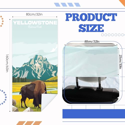 Image of Hahafelt 1 Pack Car Seat Towel Cover with Storage Bag, Yellowstone Style