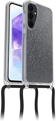 Otterbox Funda React Necklace para Samsung Galaxy A55 5G, Ultra Fina, Funda Protectora con cordón para Cuello Ajustable y Desmontable, Testada según los Estándares Militares, Stardust