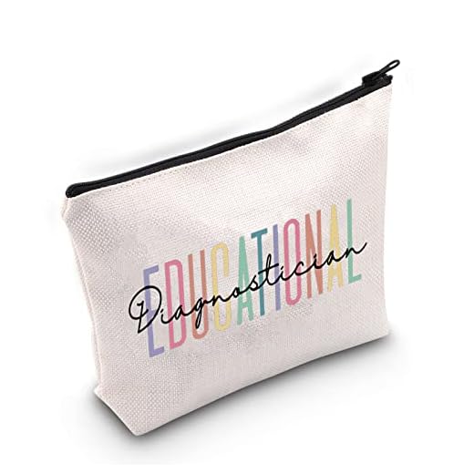 Educational Diagnostician Cosmetic Bag Diagnostician Gift Appreciation Gift for DIAG School Psychologist Zipper Pouch Educational Diag Bag (DIAG bag)