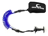 Own the Wave Bodyboard Coiled Leash - Blue