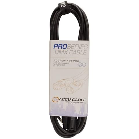 Accu Cable, PRO Series DMX Stage Light Cable, 3 Pin Connection AC3PDMX25PRO (25 FT) Cover