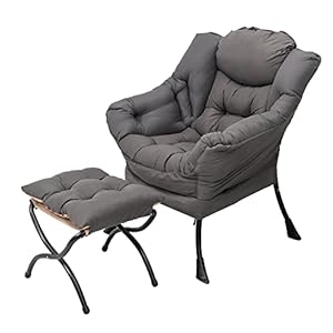 Welnow Lazy Chair with Ottoman, Modern L...