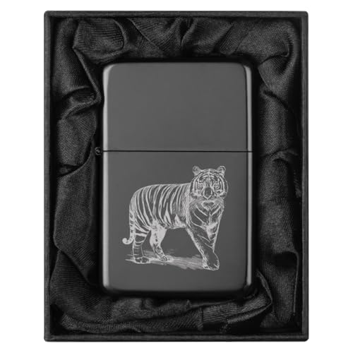 Encendedor en caja de regalo negra con seda