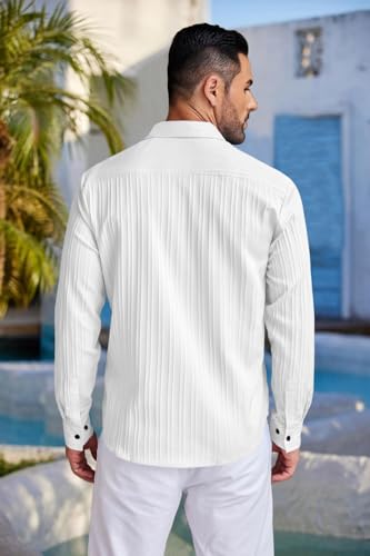 Image of ROYALSCOUT Men's Popcorn Full Sleeves Casual Shirt | Men Stylish Regular Fit | Button-Down Stylish Shirt for Party & Casual Wear