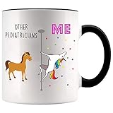 YouNique Designs Pediatrician Mug, 11 Ounces, Unicorn Mug, Pediatrician Gifts for Women (Black Handle)
