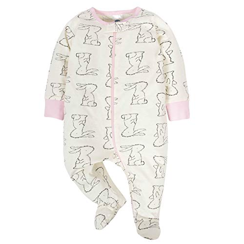 Image of Gerber Baby Girls 4-Pack Sleep 'N Play Footie
