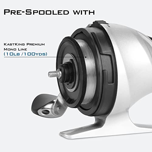 Kastking Cadet Spincast Fishing Reel, 3.1:1 Gear Ratio, Heron Blue #TOP4