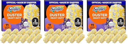 Image of Swiffer Dusters Heavy Duty Multi-Surface Duster Refills for Cleaning, Lavender, 11 Count (Pack of 3)