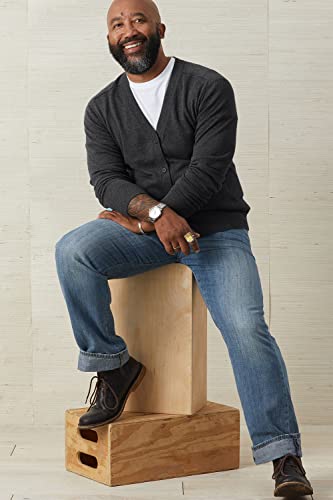 Men's Organic All-Cotton V-Neck Cardigan Sweater2