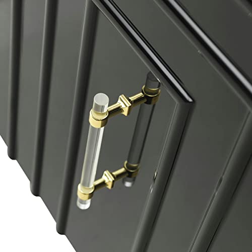 Tov Furniture Famke 31.5" H Transitional Mdf Wood Buffet In Black Lacquer #TOP3