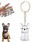 YUSAVHO Dog Hair Collector Keychain, Pet Memorial Keepsake, Pet Hair Storage Fur Locket Box, Personalized Transparent Portable Dog Hair Pendant Memorial Birthday Gift for Pet Lovers