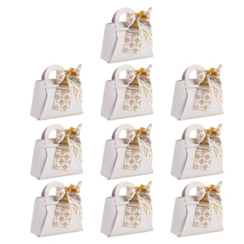 MLWSKERTY Set of 10 Leather Case Elegant Jewelry Bag Leather Handbag Box Box Small Handbag for Jewelry