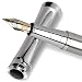 BEILUNER Luxury Fountain Pen Set - Stainless Steel Body - Medium Point - Modern Classic Limited Edition - Includes 6 Ink Cartridges & Ink Refill Converter with Gift Case - Perfect for Men and Women