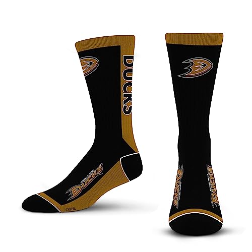 For Bare Feet NHL ANAHEIM DUCKS MVP Crew Sock Team Color Large