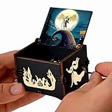 caja musical pesadilla antes de navidad Tamaño pequeño: el tamaño de la caja de música es de 2.55 "× 1.97" × 1.5 ". Diseño liviano y portátil, se puede colocar en la palma de la mano, en una mochila pequeña, en el escritorio del dormitorio, etc. Esta caja de música es pequeña y fácil de colocar bolsos, carteras, mochilas, etc. Incluso se puede utilizar como adorno en dormitorios, oficinas, coches, es una muy buena opción como regalo o decoración.