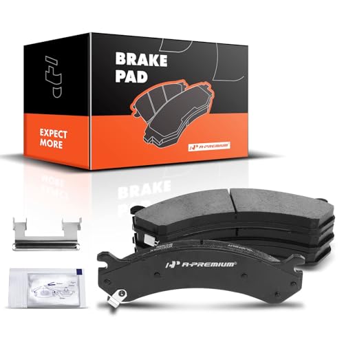A-Premium Front Ceramic Disc Brake Pads Set Compatible with Select Cadillac, Chevry, GMC and Hummer Models - Silverado 1500 Suburban 2500 Sierra Savana Express Avalanche Yukon XL DeVille DTS H2 by A-premium - Used condition - CA$18.03