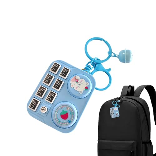 usefulbeauty Dj Keychain - Porte-clés Dj - Music Keychain - Cadeaux pour producteurs de musique avec effets sonores interactifs et lumière - Porte-clés au design lecteur de disque DJ, 04, Siehe