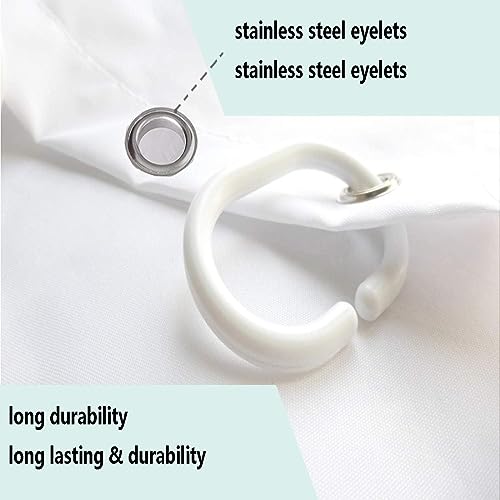Cortina de ducha extra larga de 180x240 cm lavable para evitar salpicaduras 6