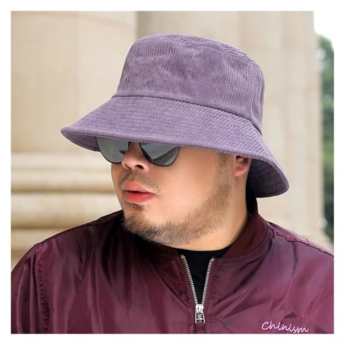 Chapeau bob velours côtelé homme femme grand chapeau pêcheur hiver casual