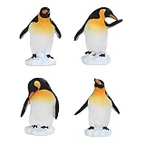 ICE ARMOR 6" H King Penguin Family Statue Lovely Animal Decoration Figurine Office Desk/Home/Living Room/Table Decor, Perfect House Warming Gifts for New Home