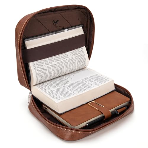 Montana West Western Style Embroidered Bible Covers for Women Men Book Carrying Case Church Bag Outdoor Bible Protective DC063BR - Thumbnail 3