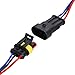 HIFROM 5 Kit (2 + 3 + 4 Pin) Car Male & Female Waterproof Electrical Connectors Plug Socket Kit With 10cm Wire AWG Gauge Marine