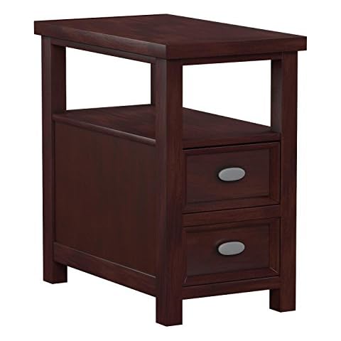 Crown Mark Side Table, Espresso Cappuccino Cover