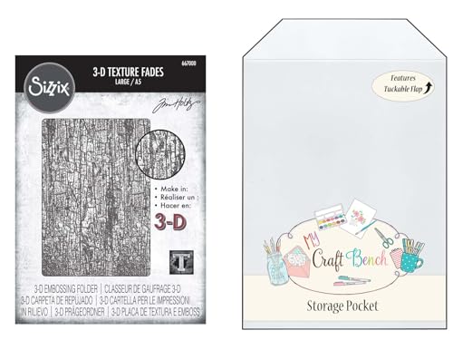 Tim Holtz 3-D Texture Fades Embossing Folder - Vault Cracked