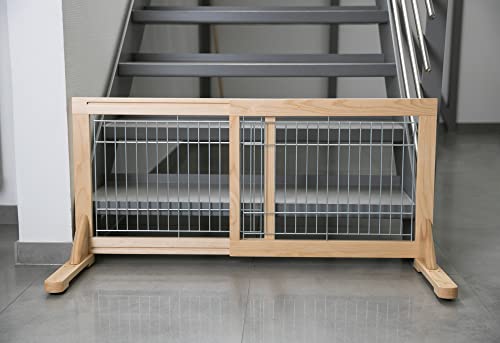 Image of Trixie Adjustable Wooden Dog Barrier Gate for Doorways & Stairs