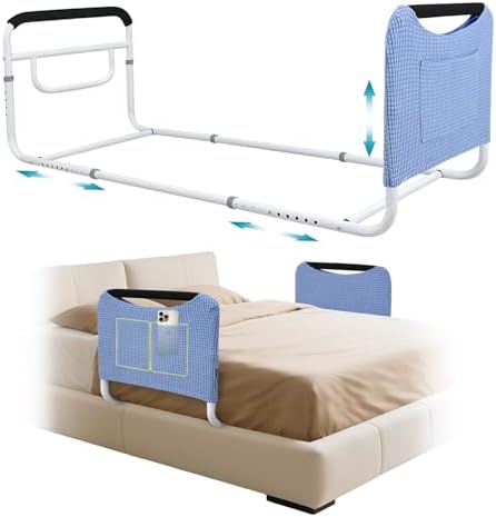 Double Bed Rail, Dual Side Bed Rails for Elderly Adults Safety