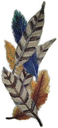 Custom and Unique Fancy Feather Collection[Fancy Feathers Spray] Embroidered Iron on/Sew Patch [9.39" *4.26"] [Made in USA]