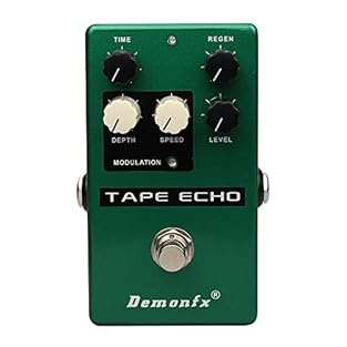 Simulates Tube Tape Echo sound Up to 600ms delay time Wow Flutter controls for modulation Uses 9V DC Negative Center