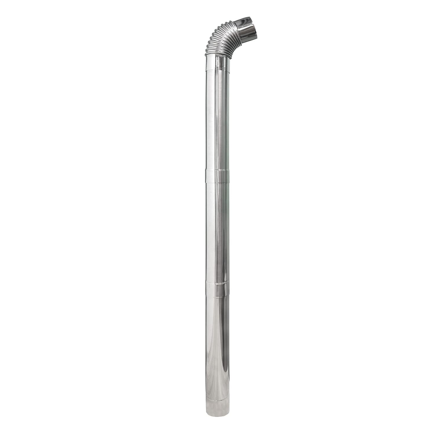 Codo para tubo de estufa, Codo de chimenea acero inoxidable 45 grados, 2 unidades, for estufa leña camping al aire libre, diámetro,36"