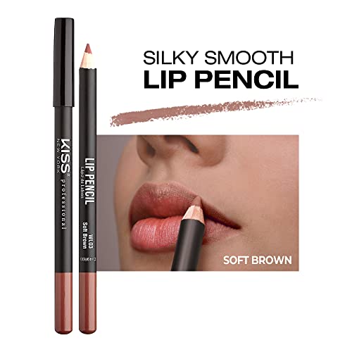 Image of Kiss New York Professional Slim Long-Wear Lip Liner Pencil, Matte Finish