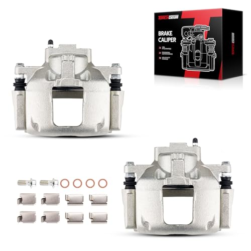 Image of Torchbeam Front Brake Calipers Set for Jeep 2007-2012 Wrangler, Chrysler 2008-2012 Town & Country, Dodge 2008-2012 Grand Caravan, Front Left and Front Right Calipers Replace # 18B5045+18B5044