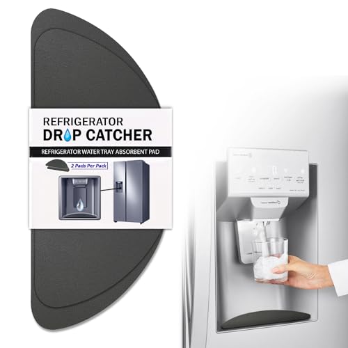 Refrigerator Drip Catcher for Water Tray Absorbent Pad for Refrigerator Drip Tray Protects Water Spills No More Water Stains (Semi-Circular)